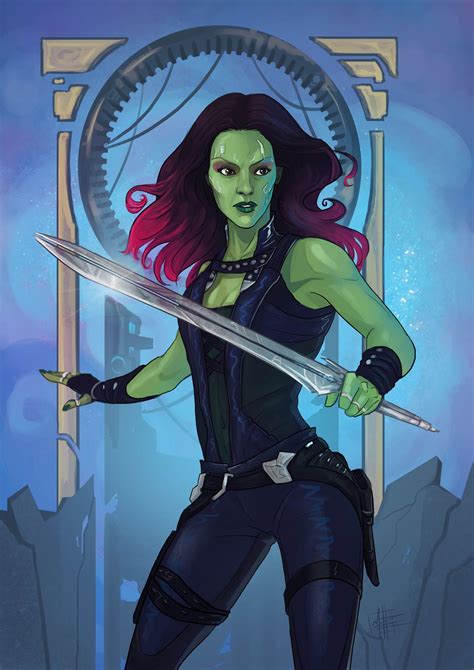 Guardians Of The Galaxy Gamora By Matt Haworth Marvel Fan Art Marvel