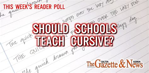 The Great Cursive Writing Debate Should Public Schools Teach Cursive