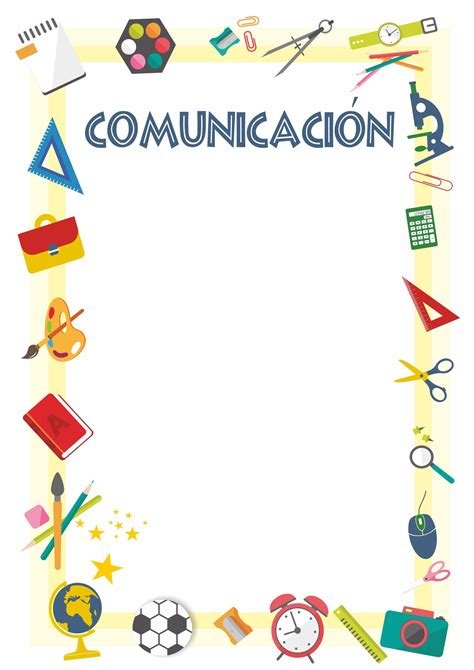 carátula de comunicación Caratulas para comunicacion Caratulas para cuadernos escolares