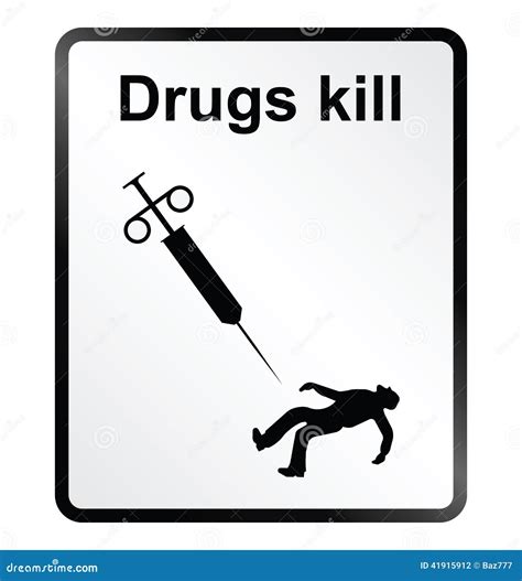 Drugs Kill Stock Illustration 9376498