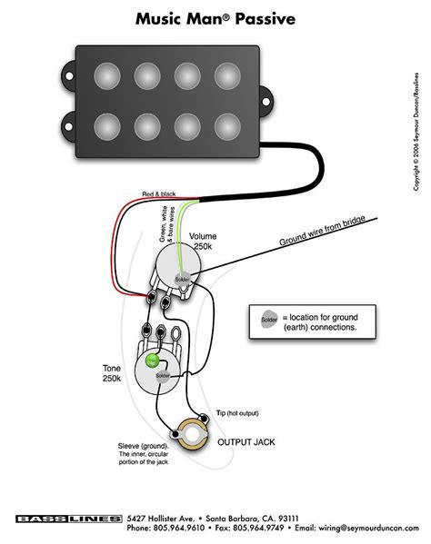 How are volume and tone pots different. bass wiring diagram musicman | Bass Guitars | Pinterest ...