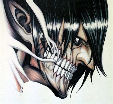 See more fan art related to #transforming into a woman , #riren , #attack on titan (yaoi) , #oshinagaki , #eren uke , #eren jaeger , #levi , #jean/eren , #modern au , #riren , #attack on titan (yaoi) , #transforming into a woman , #attack on titan yaoi. Eren Jaeger (Titan Form) Copic Marker Drawing by ...