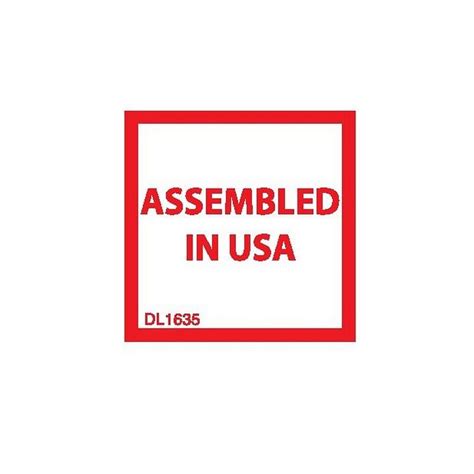 1 X 1 Assembled In Usa Labels 500 Per Roll
