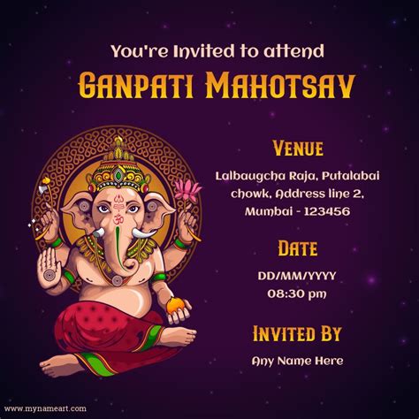 Create ganesh chaturthi wishes greeting cards images