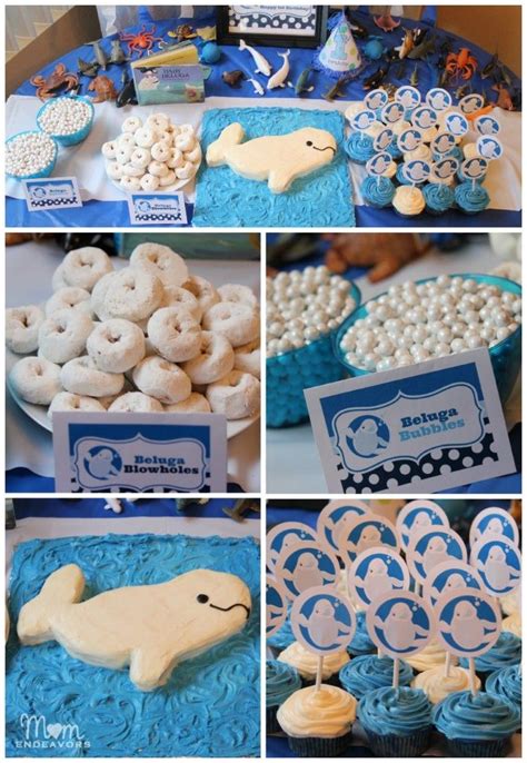Baby Beluga 1st Birthday Party Mom Endeavors Whale Birthday Parties