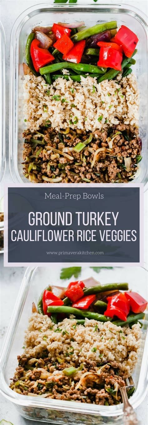 31 calories of green peppers (bell peppers), (112 grams). Ground Turkey Cauliflower Rice Veggie Bowls (Meal-Prep) - I have an easy, flavourful, low-carb ...