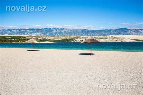Pláž Zrče Ostrov Pag Chorvátsko Novalja