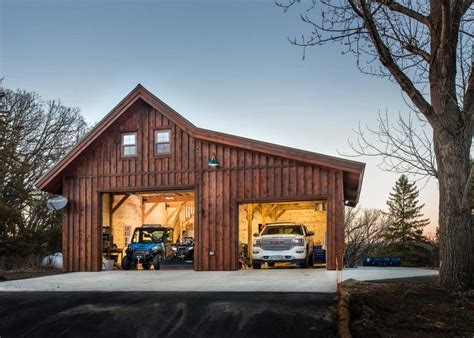 Barn With Two Car Garage Barn Style House Barn House Plans Pole