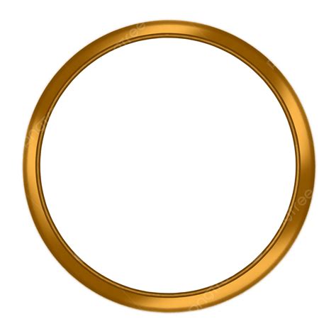 Aesthetic Golden Circle Frame Golden Circle Simple Png Transparent