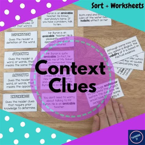 Context Clues Sort + Worksheets | Context clues, Sorting ... A shape that spreads outward.