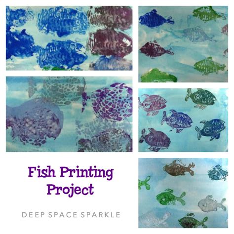 Fish Printing Project Deep Space Sparkle Deep Space