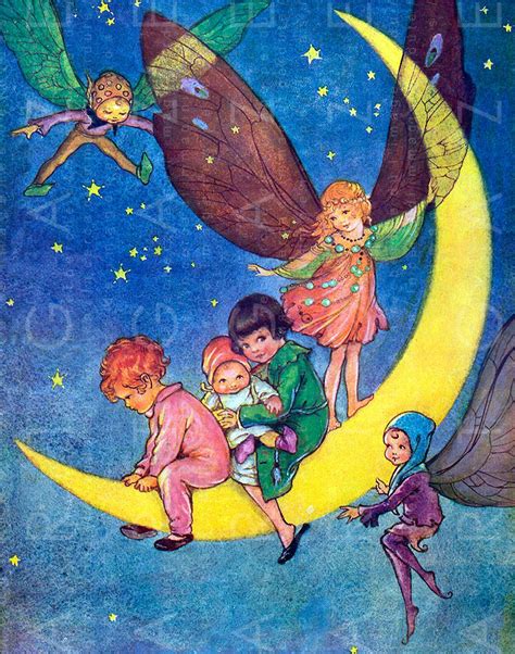 Trip Around The Crescent Moon Florence Anderson Illustration Etsy In