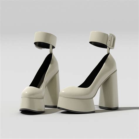 High Heel Female Platform Shoes 3d Model Cgtrader
