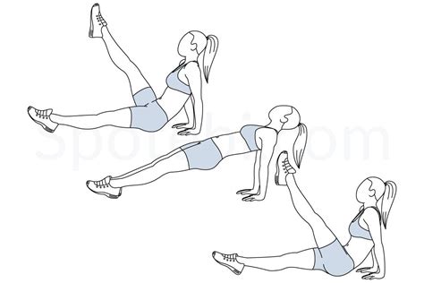 Reverse Plank Leg Raises Illustrated Exercise Guide Workout Guide