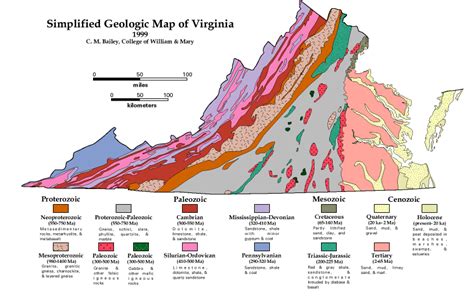 Virginia Map With Counties Geology Virginia Map