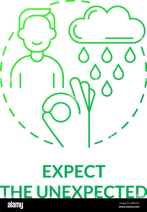 Expect Unexpected Green Gradient Concept Icon Stock Vector Image And Art