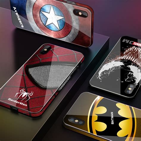 Luxury Marvel Avengers Tempered Glass Phone Cases For Iphone 8 7 6 6s