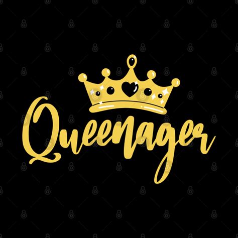 Gold Queenager Queen Ager Dramatic Queen Teenager Queenager Pin