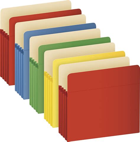 Globe Weispendaflex Colored File Pockets Letter Size 35 Inch