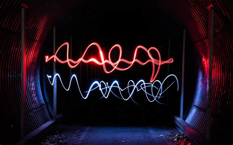 Neon Lights In Tunel Wallpaper 4k Ultra Hd Id4261