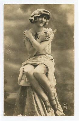 S French Risque N Nude LEGGY FLAPPER Photo Postcard EBay