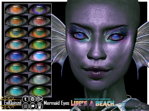 Evilquinzels Lifes A Beach Mermaid Eyes Mermaid Eyes Sims 4 Cc