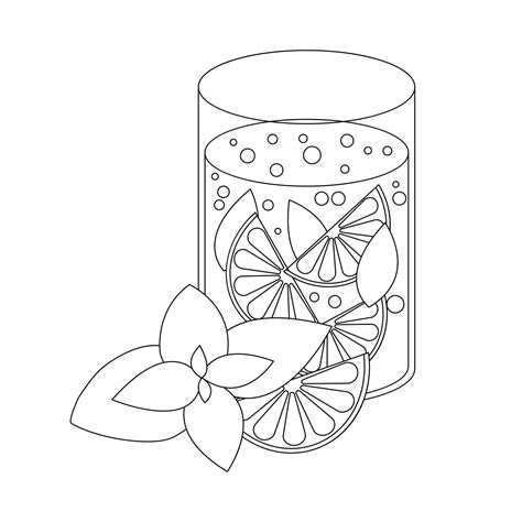 Lemonade Drink Coloring Page Coloring Pages