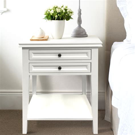Famous White Side Table For Bedroom References Bageminent