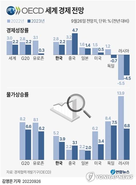 Oecd 내년 세계 경제성장 전망 22로 하향전쟁의 대가 파이낸셜뉴스