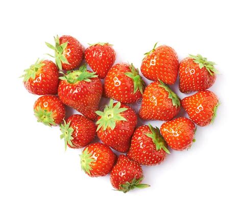Heart Shape Made Of Strawberries Stock Image Image Of Ripe Berry