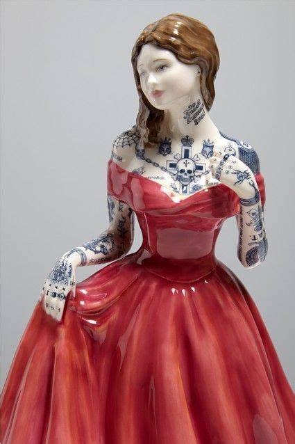 Tattooed Porcelain Figurine By Scotland Based Artist Jessica Harrison