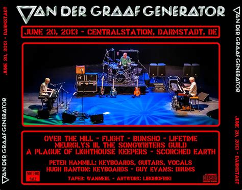 In 2005 they embarked on a reunion, which continues to the present. World Of BOOTLEGS: BOOTLEG : Van Der Graaf Generator ...