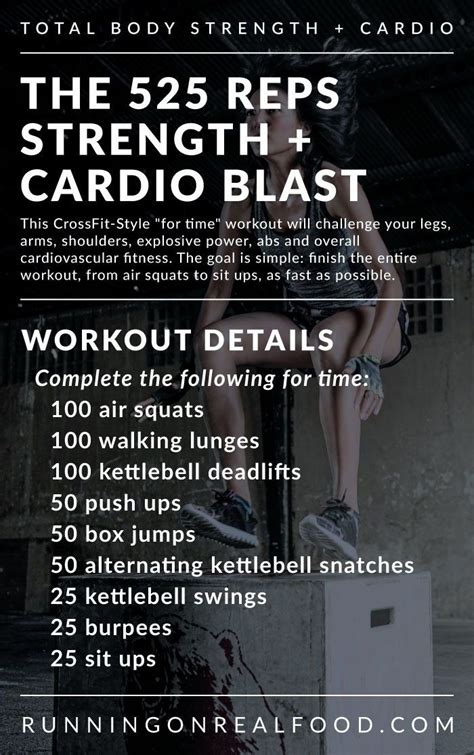 This Reps Total Body Strength And Cardio Workout Is A A Crossfit Style MetCon That