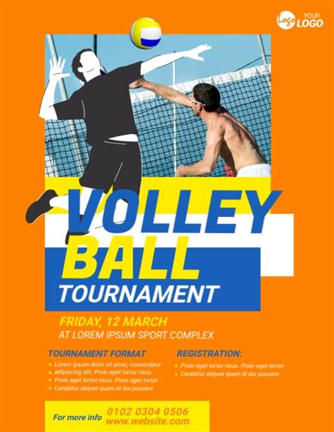 Copy Of Volleyball Tournament Flyer Postermywall