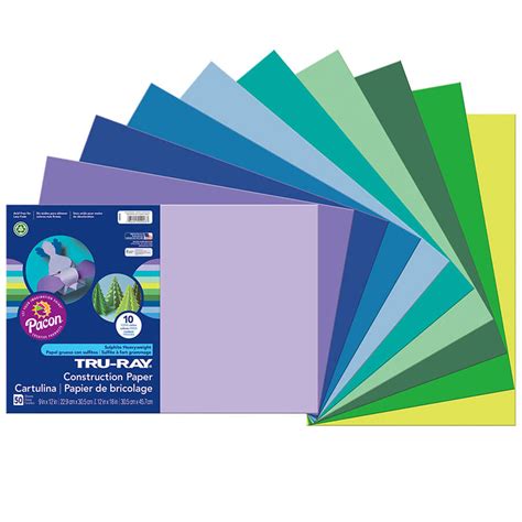 Pacon Tru Ray Construction Paper 12 X 18 Cool Assortment
