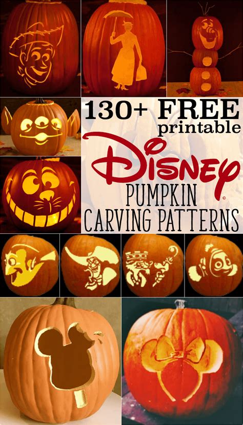 printable disney pumpkin stencils carving your favorite disney character is super easy with one