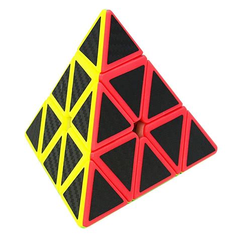 Speed Cube Pyraminx 3x3 Lsmy Puzzle Magic Cubo Carbon Fiber Sticker Toy Rubiks Cube Fidget
