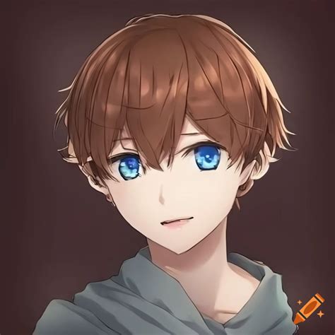 Anime Adult With Brown Hair And Blue Eyes On Craiyon