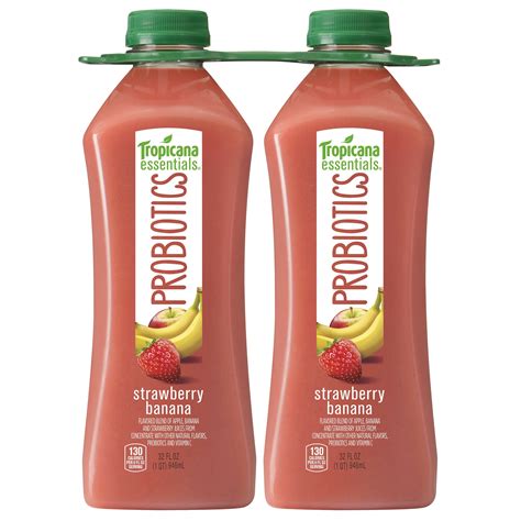 Tropicana Essentials Probiotics Strawberry Banana Flavored Juice