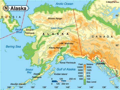 Alaska Map And Alaska Satellite Image