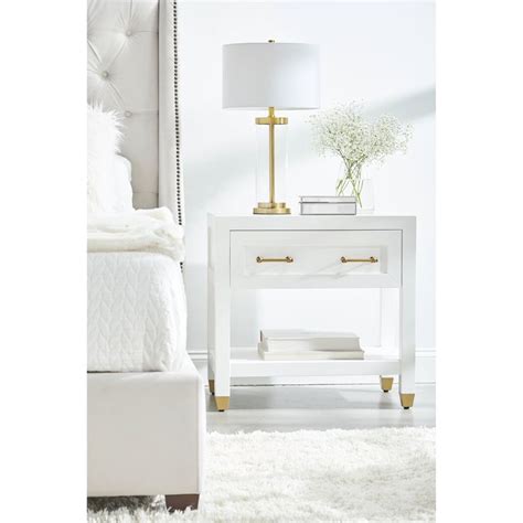 Check spelling or type a new query. Stacy Modern Classic 1-Drawer Brass Accent White ...