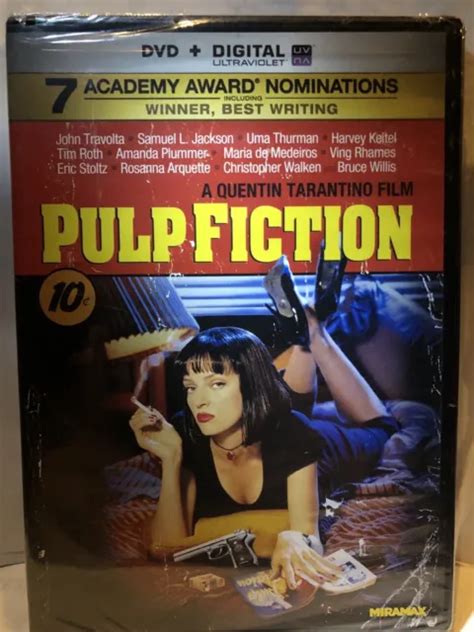 Pulp Fiction Dvd John Travolta Samuel Jackson Uma Thurman Bruce Willis Sealed Picclick