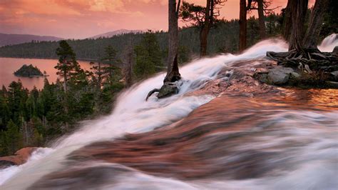 Hd Falls California South Waterfalls Lake Tahoe Emerald Bay Widescreen