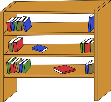 Furniture Library Shelves Books Clip Art At