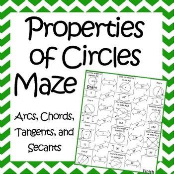Mathlinks 9 student centre @universityofky. Properties of Circles Maze ~ Arcs, Tangents, Secants ...