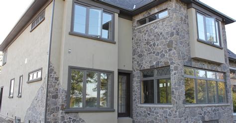 Rise Exterior Stucco And Stone Siding With Stucco By Masonal Stone Inc