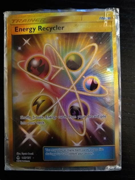 Mavin Pokemon Trainer Card Energy Recycler Secret Rare Golden