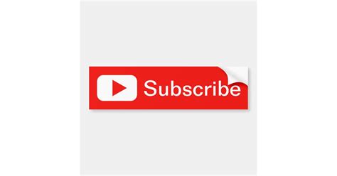 Youtube Subscribe Bumper Sticker