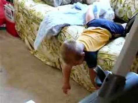 After just a few moments, she heard a loud thump. Baby T Falling Off Couch - YouTube