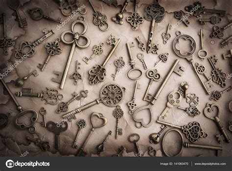 Background With Vintage Keys Stock Photo By ©belinka 141063470